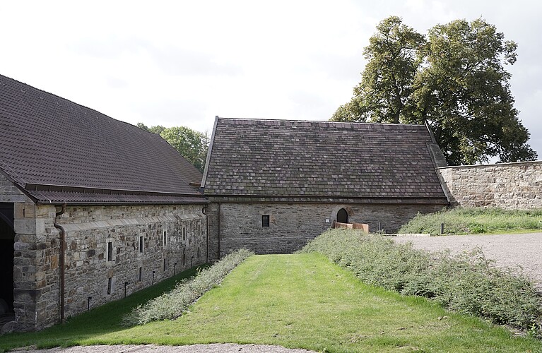 Der Schafstall im Stift Obernkirchen von außen betrachtet nach der Sanierung.